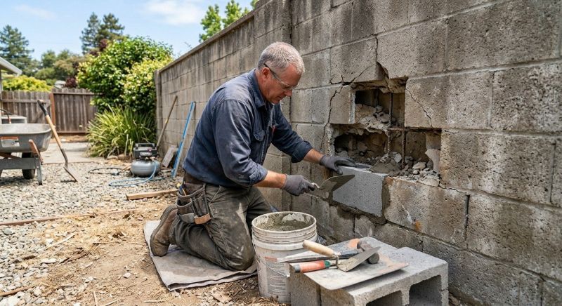 Block Wall Repair in Sunnyvale, CA