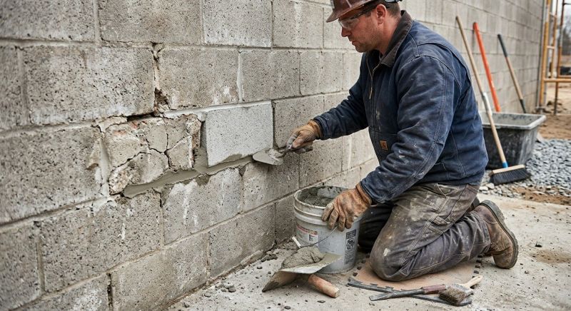 Concrete Block Repair in Menlo Park, CA
