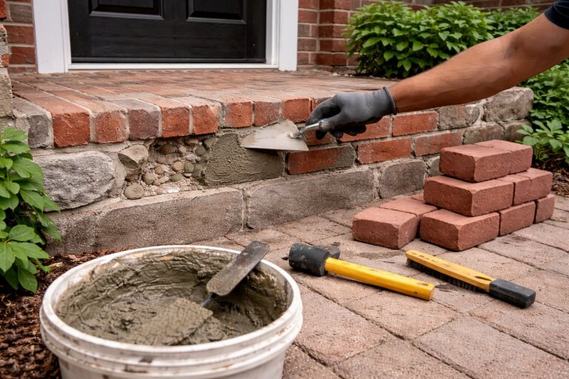 Entryway Brick Repair in San Jose, CA