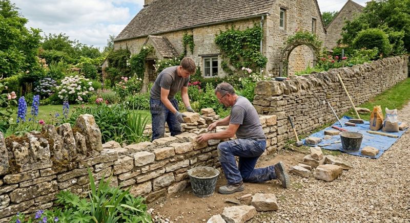 Stone Wall Repair in Los Altos, CA