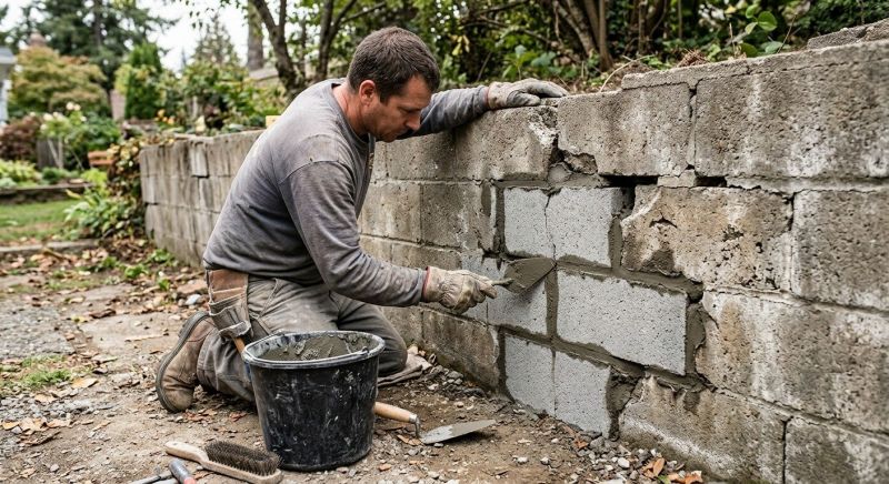 Stone Wall Repair in Portola Valley, CA